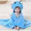 2015 Hot Sale China Factory 100% Polyester Solid Flannel Baby Hooded Fleece Blanket