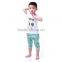 Small children's children's clothing male cotton short sleeved pants suit Maria Tung two set new summer starting