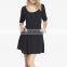 CHEFON Zip back three quarter ruched sleeve slant hand pocket forever new dress fashion
