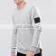 Mens Cotton-mix Knit Sweatshirt With Arm Badge Detail