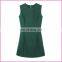 Wholesale Sleeveless Optional Color Yarn Dyed Cotton Fabric Vest Dress