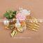 Bridal Hair Accessories Wedding Gold Metal Pearl Flower Leaf Hair Comb Hairpin