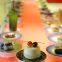 China Sushi conveyor belt  system decorated with colorful LED lights