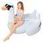 White Funny PVC Swimming Pool Inflatable Float Swan Island Toys