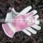 HANDLANDY Pink Womens Fit for Rose Pruning Daily Work goatskin Leather Gardening gloves