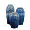 Bubble glaze sky blue restaurant lobby decoration ceramic floor large vase