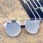 2016 round frame oversize cat eye reflective UV400 sunglasses