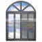 High Quality Aluminium Profile double glass sliding Arch Window