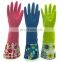 Kitchen Cleaning  Long Gloves Latex Flock home Gloves Garden Household Gloves