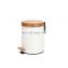 Entry-level basic 3L 5L 12L 20L 30L stainless steel round pedal bin bamboo lid soft close inner bucket home bathroom kitchen