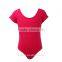 Bowknot Back Spandex Red Kids Ballet Leotards