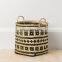 Wicker Natural Bamboo Storage Basket With Handle Planter Pot Laundry Basket Wholesale Handwoven Made in Vietnam