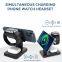 Chargeur triptyque magnétique à charge rapide 9V/3A pour iPhone 15 14 13 12 Pro Max, Apple Watch et AirPods Pro/3