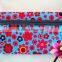 neoprene pencil case for girls, two pockets, large capacity, nice heat-transfer printing, custom size and color