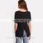 Latest fashion women t shirt high quality blank t shirt new design TS082