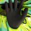 yellow polyester 13 gauge knitted foamed latex palm double coated and fingers coated breathable work gloves