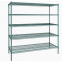 Heavy Duty Wire Shelf, Wire Shelving Freestanding Green Coated Heavy Duty Durable Steel Wire Rack Shelving
