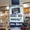 Curved sign silver led strips backlit advertising led light box