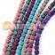 8mm colorful Volcanic rock lava round beads 15.5"