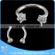 316L Steel Body Piercing Circular Barbell Crystal Adjustable Nose Rings Jewelry
