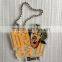 Lovely transparent acrylic key chain, custom acrylic kawaii keyring