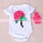 2015 Fashion Baby Clothing Set Cotton Newborn Baby Girl Summer Clothes Sets (Sleeve Romper+Hat+Pants)Baby One Pieces BebSK-8