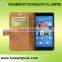 For Sony Xperia Z3 Mini Grain Cowhide Leather Flip Case
