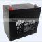 NPP good quality 12v 55 AH high rate lead storage battery