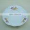 Factory Cheap Porcelain Cut Edge Soup/ Trim Silver Rim Dessert Plates & Dishes
