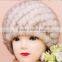 knitted mink fur hat for winter