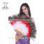 Turkey Feather and peacock feather Hot sexy women Belly Dance Fan dance costumes fan