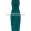 Lady's silk crepe de chin drape evening dress