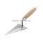 wooden handle, metal end cap, 12cm carbon steel blade Italian pattern bricklaying trowel building tools
