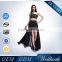 wb1215 chiffon beaded one shoulder ruched ruffle black dancing queen fishtail evening dresses