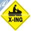 Yellow Plastic Reflective Sign 12" Snowmobile X-ING dingfei Signs