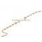 Quality Rhinestone Crystal Tilting Hollow Waterdrop Bracelet with 18k gold jewelry bracelets Tin Alloy Gold