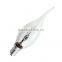High power pass CE ROHS 42w glass body c35 halogen bulb with tail e14