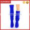 V-150 A long bright blue handmade knitted long crochet ski socks/leg warmers