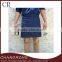 navy blue denim barista apron half