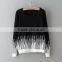 Long sleeve round collar thin sweater irregular stripe render straight sweater                        
                                                Quality Choice