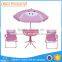 Outdoor kids table and chair set, kids play table and chair furniture set, kids furniture set pink