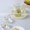 Promotional Gift Eco-friendly High Quality Clear Pyrex/Borosilicate Glass Tea Pot Set Hot Sale With Glass Infuser