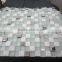 Crystal glass ,stone and metal mixed style cube 3d mosaic tile