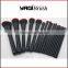 Wholesale black handle makeup brush set cosmetic kit