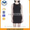 new design sleeveless leather dress for office lady