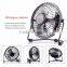 Quietness table desk fan USB metal mini fans