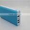 High quality long working time ce rohs power bank 20000mah with 4 USB