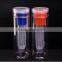 fruit infuser water bottle/ plastic mineral water tumbler insulated plastic water bottle