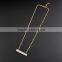 Simple Style Stone Bar Pendant Necklace Gold Long Chain Necklace Jewelries For Women