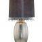 high quality ripple glass table lighting with black cylinder TC shade